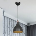 Φωτιστικό οροφής μονόφωτο Lofty pakoworld Ε27 μαύρο Φ18x22εκ - Image 3