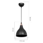 Φωτιστικό οροφής μονόφωτο Lofty pakoworld Ε27 μαύρο Φ18x22εκ - Image 4