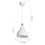 Φωτιστικό οροφής μονόφωτο Lofty pakoworld Ε27 λευκό Φ18x22εκ - Image 4