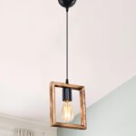 Φωτιστικό οροφής μονόφωτο Isolate pakoworld Ε27 καρυδί 18.5x3x24εκ - Image 3