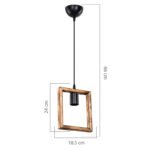 Φωτιστικό οροφής μονόφωτο Isolate pakoworld Ε27 καρυδί 18.5x3x24εκ - Image 4