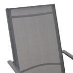 Πολυθρόνα Candor pakoworld ανθρακί μέταλλο και γκρι textilene 51.5x63.5x107εκ - Image 8