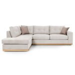 Γωνιακός καναπές δεξιά γωνία Boston pakoworld ύφασμα cream-mocha 280x225x90εκ - Image 3