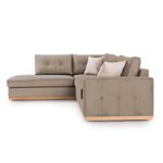 Γωνιακός καναπές δεξιά γωνία Boston pakoworld ύφασμα mocha-cream 280x225x90εκ - Image 4