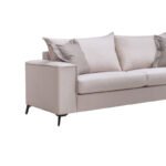 Καναπές Verona 3θέσιος cream - μαξιλάρια mocha 225x93x100εκ - Image 3