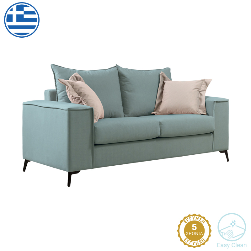 168-000087 Καναπές Verona pakoworld 2θέσιος μέντα ύφασμα με μαξιλάρια σε κρεμ απόχρωση 173x93x100εκ - Image 1