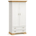 Ντουλάπα Jaden pakoworld δίφυλλη golden oak-λευκό antique 101x62x197,5εκ - Image 2
