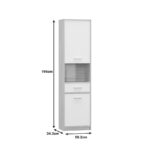 Στήλη Letto pakoworld σε oak - λευκό ματ απόχρωση 50,2x34,3x195εκ - Image 2