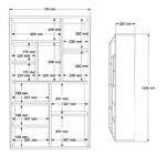 Βιβλιοθήκη Boteca 10θέσεων pakoworld σε λευκή απόχρωση 75x22x123.6εκ - Image 4