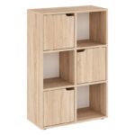 Βιβλιοθήκη Bookel pakoworld μελαμίνης σε sonoma απόχρωση 59.5x27.5x89εκ - Image 2