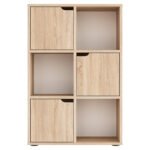 Βιβλιοθήκη Bookel pakoworld μελαμίνης σε sonoma απόχρωση 59.5x27.5x89εκ - Image 3