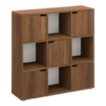 Βιβλιοθήκη Bookel pakoworld σε καρυδί απόχρωση 88.5x27.5x89.3εκ - Image 2
