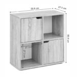 Βιβλιοθήκη Bookel pakoworld σε λευκή απόχρωση 59.6x27.5x60.4εκ - Image 5