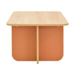 Τραπέζι Bοca pakoworld σε oak-κεραμιδί απόχρωση 100x60x42εκ - Image 4