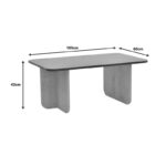 Τραπέζι Bοca pakoworld σε oak-κεραμιδί απόχρωση 100x60x42εκ - Image 6