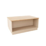 Τραπέζι Monik pakoworld σε oak-ανοιχτό γκρι απόχρωση 90x56x40εκ - Image 2