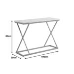 Κονσόλα Glimmer pakoworld καρυδί με μαύρο μέταλλο 100x30x80εκ - Image 3