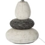Επιτραπέζιο φωτιστικό Rockgem pakoworld Ε27 ivory-ανθρακί Φ18x33εκ - Image 2