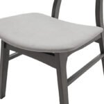 Tραπεζαρία Benson - Orlean pakoworld σετ 5τμχ rustic grey - ύφασμα γκρι 80x80x75εκ - Image 7
