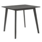 Tραπεζαρία Benson - Toto pakoworld σετ 5τμχ rustic grey - ύφασμα grey 80x80x75εκ - Image 3