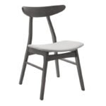 Tραπεζαρία Benson - Orlean pakoworld σετ 5τμχ rustic grey-ύφασμα γκρι 120x75x75εκ - Image 6