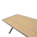 Τραπεζαρία Clutch -Thorio σετ 5τεμ pakoworld ανθρακί αλουμίνιο και plywood σε φυσική απόχρωση 160x90x75εκ - Image 13