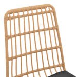 Τραπεζαρία Naoki U σετ 7τεμ pakoworld rattan pe σε φυσική απόχρωση και μαύρο μέταλλο 160x90x78εκ - Image 8