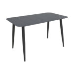 Τραπεζαρία Heven Vista pakoworld σετ 7τεμ μαύρο αλουμίνιο 120x70x72εκ - Image 5