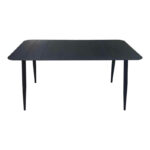 Τραπεζαρία Heven Vista pakoworld σετ 5τεμ μαύρο αλουμίνιο 150x80x72εκ - Image 6