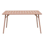 Τραπεζαρία Moraja Deraby pakoworld σετ 5τεμ terracotta μέταλλο 140x80x72εκ - Image 4