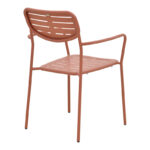 Τραπεζαρία Moraja Deraby pakoworld σετ 5τεμ terracotta μέταλλο 140x80x72εκ - Image 6