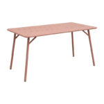 Τραπεζαρία Moraja Deraby Ι pakoworld σετ 5τεμ terracotta μέταλλο 140x80x72εκ - Image 3