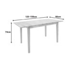 Τραπεζαρία Dallan Country pakoworld 5τεμ σε φυσική απόχρωση rubberwood 120-150x80x74εκ - Image 11