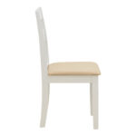 Τραπεζαρία Dallan Mabor pakoworld 5τεμ λευκό rubberwood 120-150x80x73,8εκ - Image 4