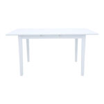 Τραπεζαρία Dallan Mabor pakoworld 5τεμ λευκό rubberwood 120-150x80x73,8εκ - Image 9