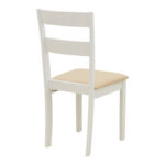 Τραπεζαρία Dallan Mabor pakoworld 7τεμ λευκό rubberwood 120-150x80x73,8εκ - Image 5