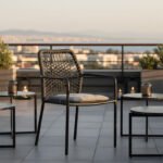 Πολυθρόνα Kherson pakoworld αλουμίνιο σχοινί ανθρακί-μαξιλάρι γκρι - Image 2