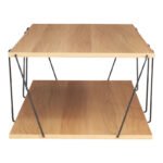 Τραπέζι σαλονιού Tars pakoworld sonoma-μαύρο 120x50x30εκ - Image 4