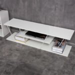Έπιπλο τηλεόρασης Tars pakoworld λευκό 120x30x33εκ - Image 2