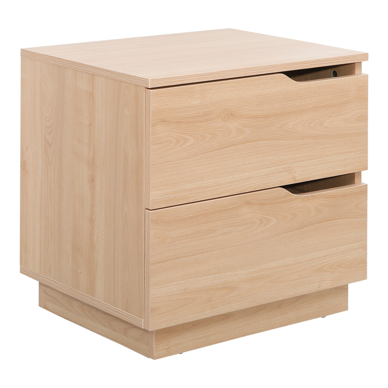 225-000080 Κομοδίνο Verena pakoworld σε φυσική απόχρωση 48x40x48εκ - Image 1
