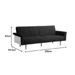 Καναπες-κρεβάτι Flexo pakoworld υφασμα ανθρακί 220x84.5x82εκ - Image 6