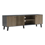 Έπιπλο τηλεόρασης Tuscany pakoworld sonoma-ανθρακί 180x41x51εκ - Image 3