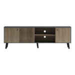 Έπιπλο τηλεόρασης Tuscany pakoworld sonoma-ανθρακί 180x41x51εκ - Image 6