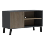 Έπιπλο τηλεόρασης Tuscany pakoworld sonoma-ανθρακί 100x40x51εκ - Image 3