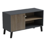 Έπιπλο τηλεόρασης Tuscany pakoworld sonoma-ανθρακί 100x40x51εκ - Image 5