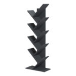 Βιβλιοθήκη Fyllo pakoworld ανθρακί 50x25x141.5εκ - Image 4