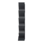 Βιβλιοθήκη Fyllo pakoworld ανθρακί 50x25x141.5εκ - Image 5