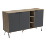 Μπουφές Balain pakoworld sonoma-ανθρακί 142x35.5x83εκ - Image 6