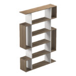 Βιβλιοθήκη Mito pakoworld sonoma - λευκό 108.5x25x161εκ - Image 5