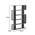 Βιβλιοθήκη Mito pakoworld sonoma - λευκό 108.5x25x161εκ - Image 7